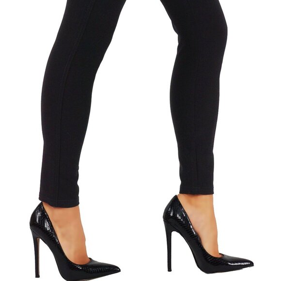 Ponte Knit Slim Fit Pants Pull-Up Style CF002 - Picture 3 of 7